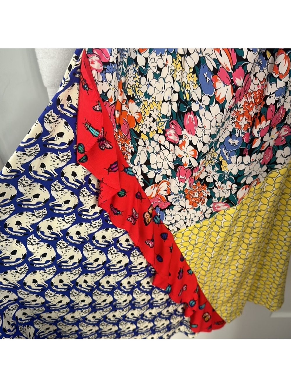 Conversations by Anthropologie Colloquial Bias Patchwork Dress - Multi Floral - Picture 5 of 10